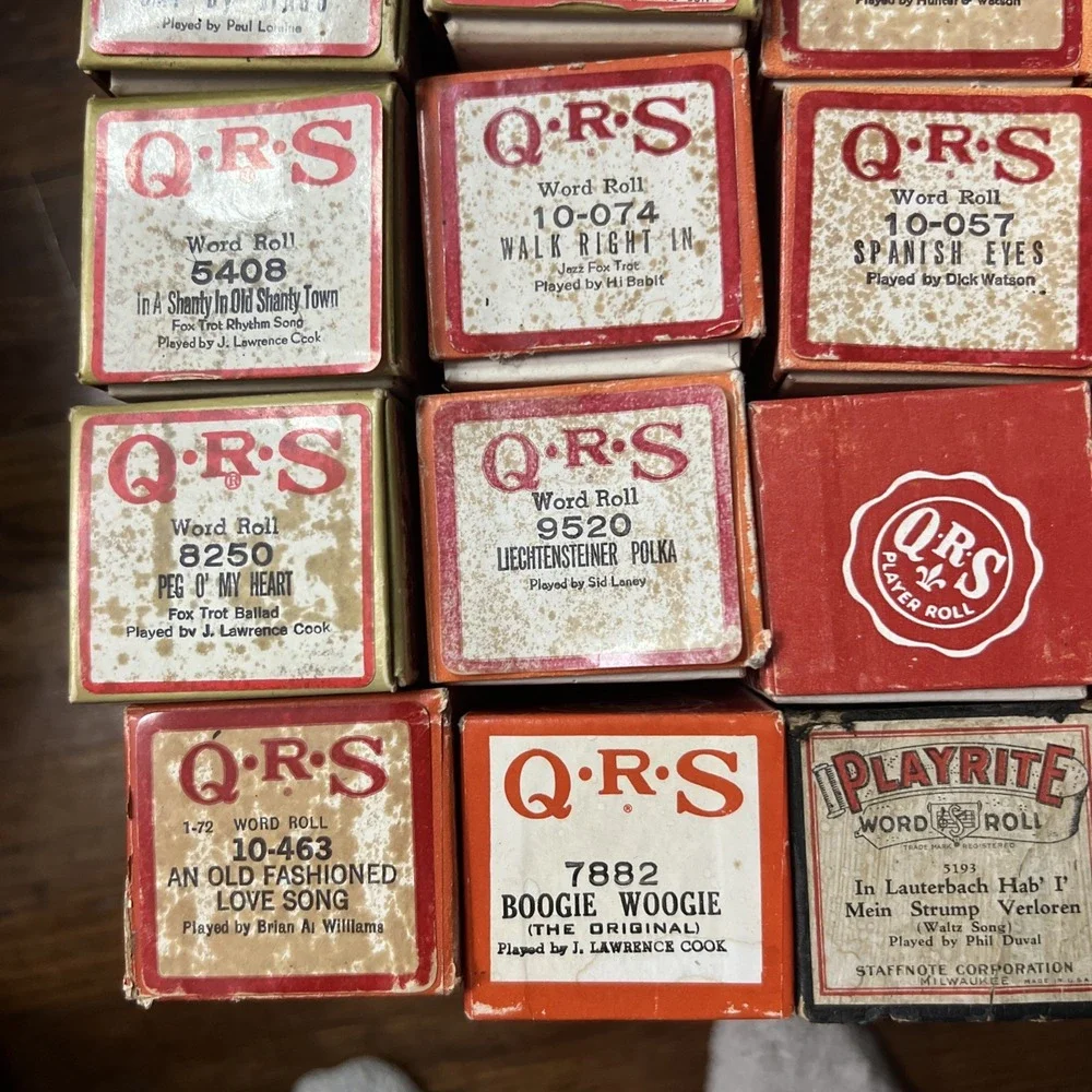 Vintage Player Piano‎ Music Rolls Lot of 35